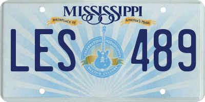 MS license plate LES489