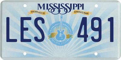 MS license plate LES491