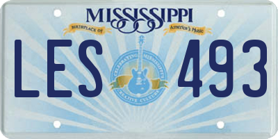 MS license plate LES493