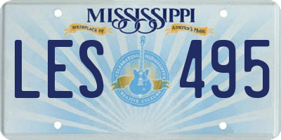 MS license plate LES495