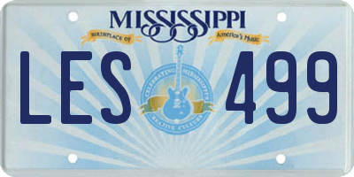 MS license plate LES499
