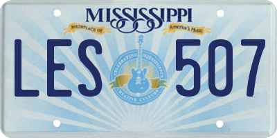 MS license plate LES507