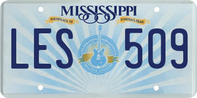 MS license plate LES509