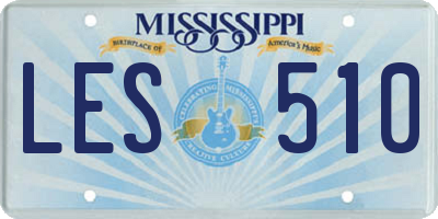 MS license plate LES510
