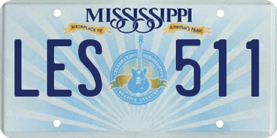 MS license plate LES511