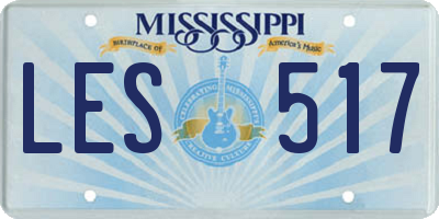 MS license plate LES517