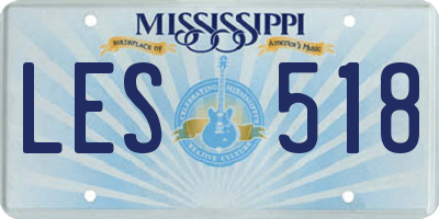 MS license plate LES518
