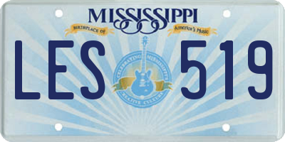 MS license plate LES519