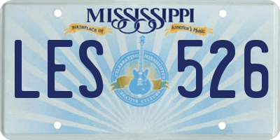 MS license plate LES526