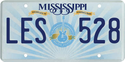 MS license plate LES528