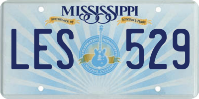 MS license plate LES529