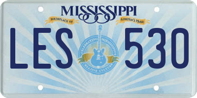 MS license plate LES530