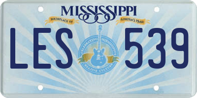 MS license plate LES539