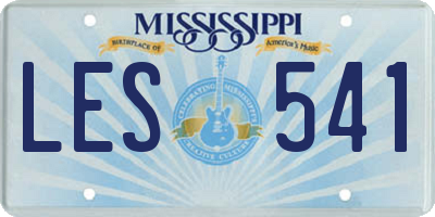 MS license plate LES541