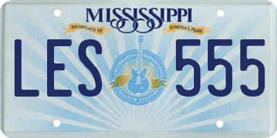 MS license plate LES555