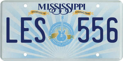 MS license plate LES556