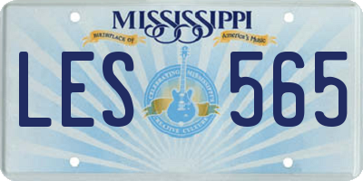 MS license plate LES565