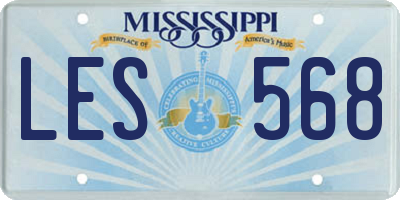 MS license plate LES568
