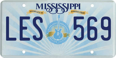 MS license plate LES569