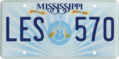 MS license plate LES570