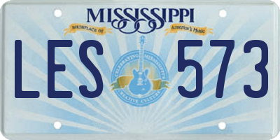 MS license plate LES573