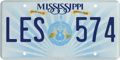 MS license plate LES574