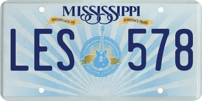 MS license plate LES578