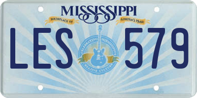 MS license plate LES579