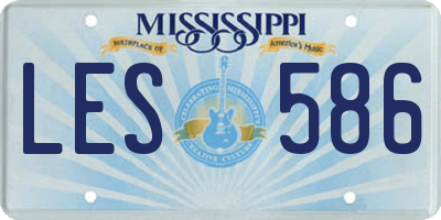 MS license plate LES586