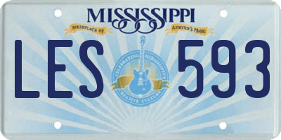 MS license plate LES593