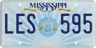 MS license plate LES595