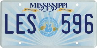 MS license plate LES596