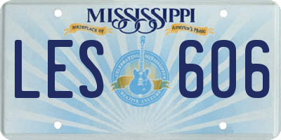 MS license plate LES606