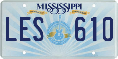 MS license plate LES610
