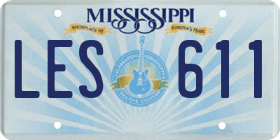MS license plate LES611