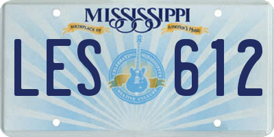 MS license plate LES612