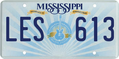 MS license plate LES613