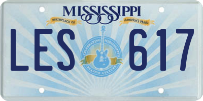 MS license plate LES617