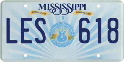 MS license plate LES618