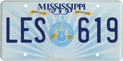 MS license plate LES619