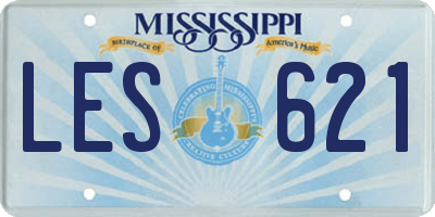 MS license plate LES621