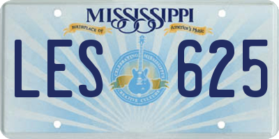 MS license plate LES625