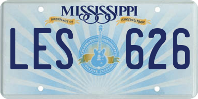 MS license plate LES626