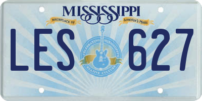MS license plate LES627
