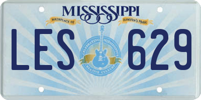 MS license plate LES629