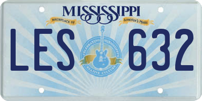 MS license plate LES632