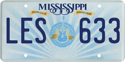 MS license plate LES633
