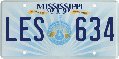MS license plate LES634