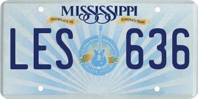 MS license plate LES636