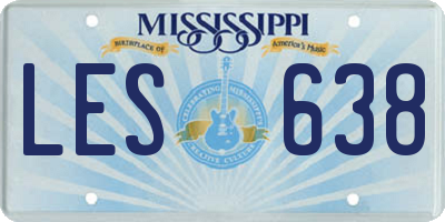 MS license plate LES638
